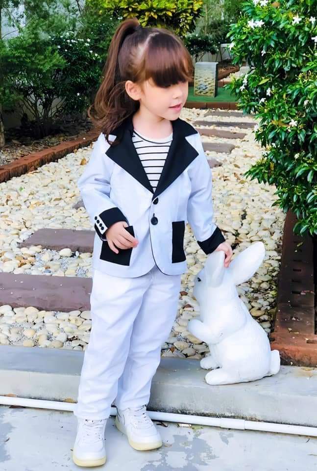 Kids Reversible Suit Set – Two Styles in One (Black & White)