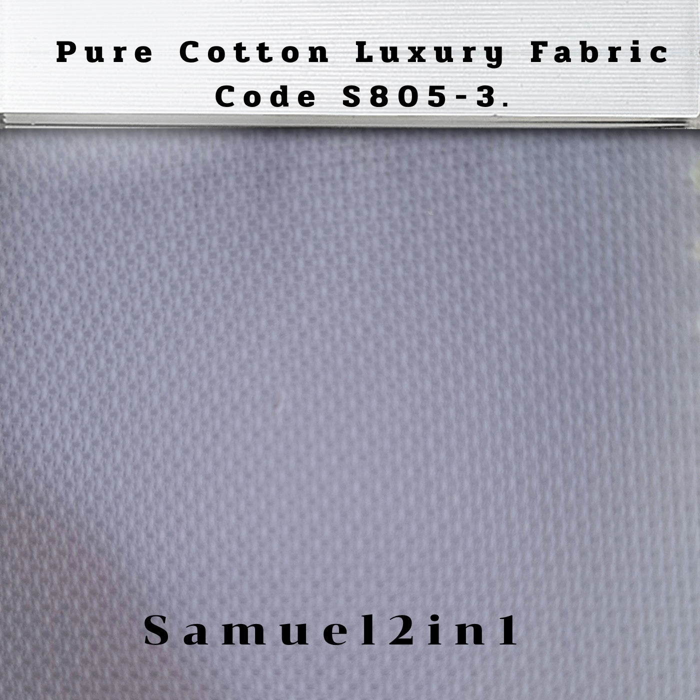 Pure Cotton Luxury Fabric – Code S805-3 (White Shirting)