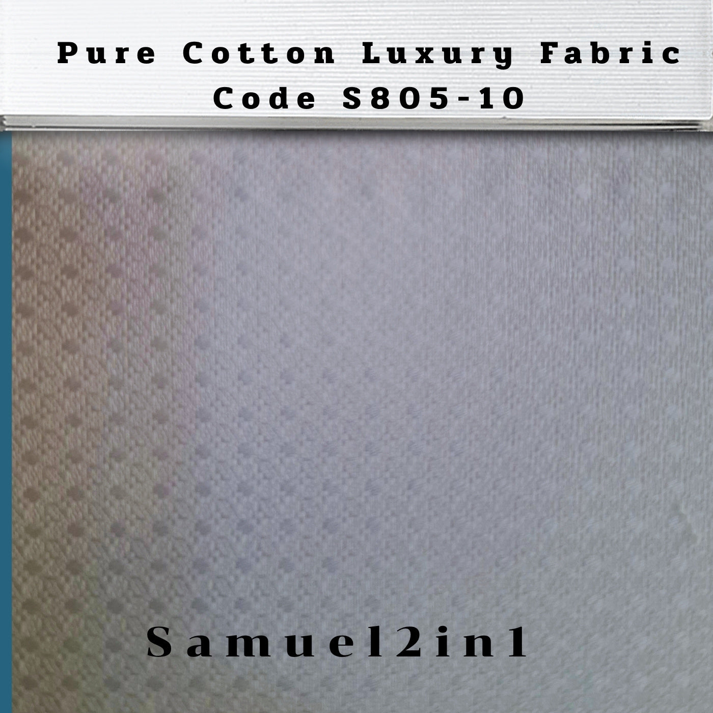 Pure Cotton Luxury Fabric – Code S805-41 (White)