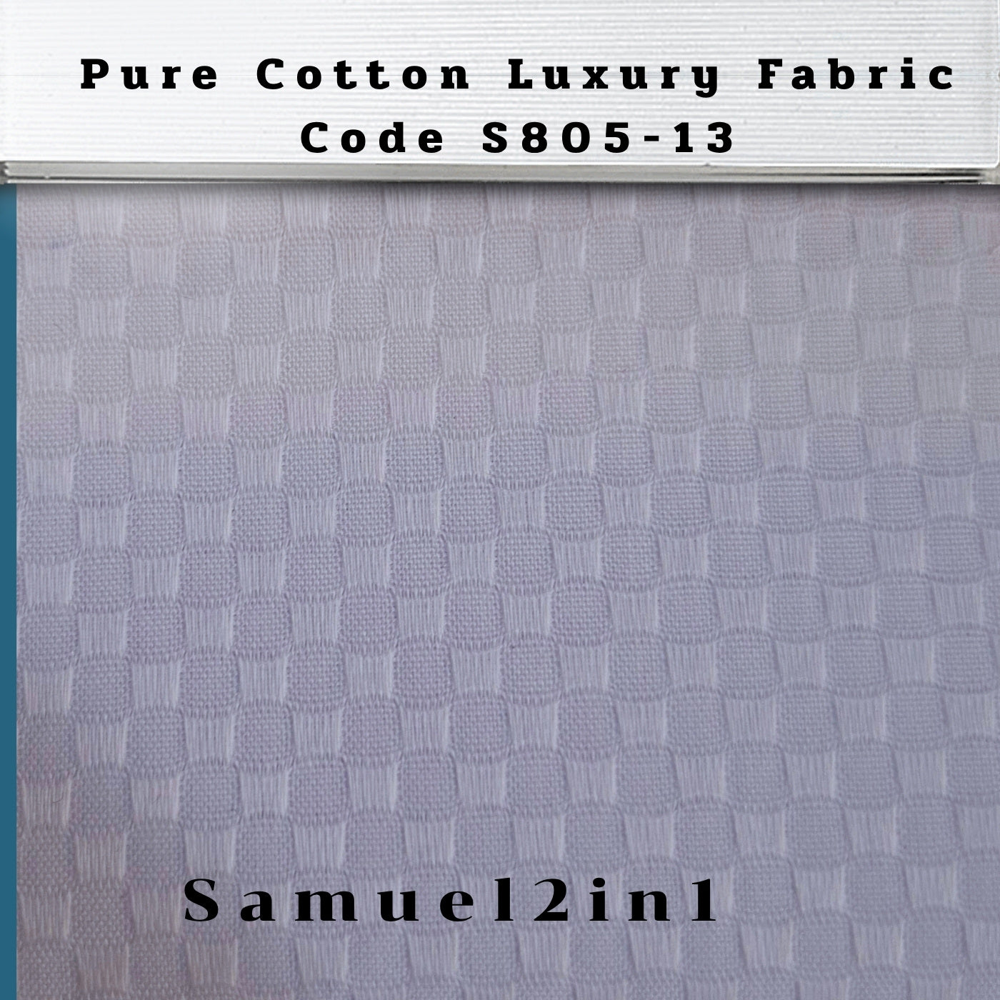 Pure Cotton Luxury Fabric – Code S805-13 (White Shirting)