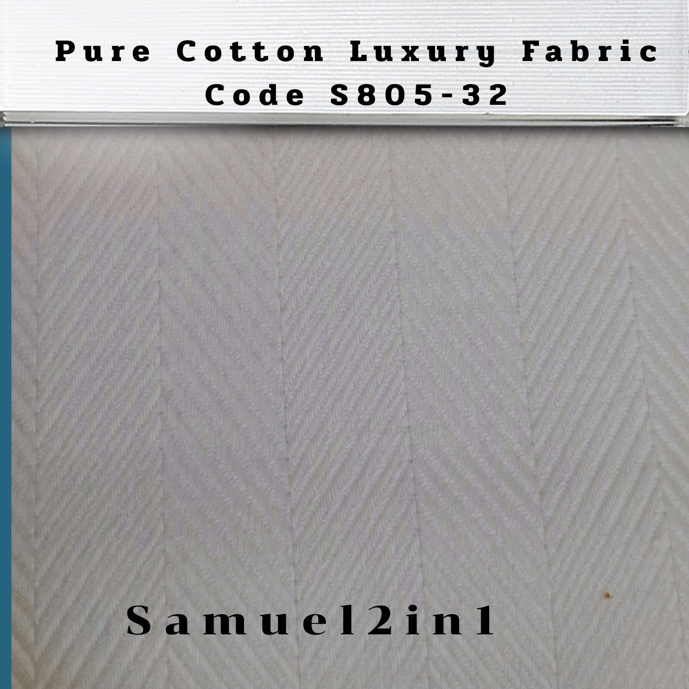 Pure Cotton Luxury Fabric – Code S805-32 (White Shirting)