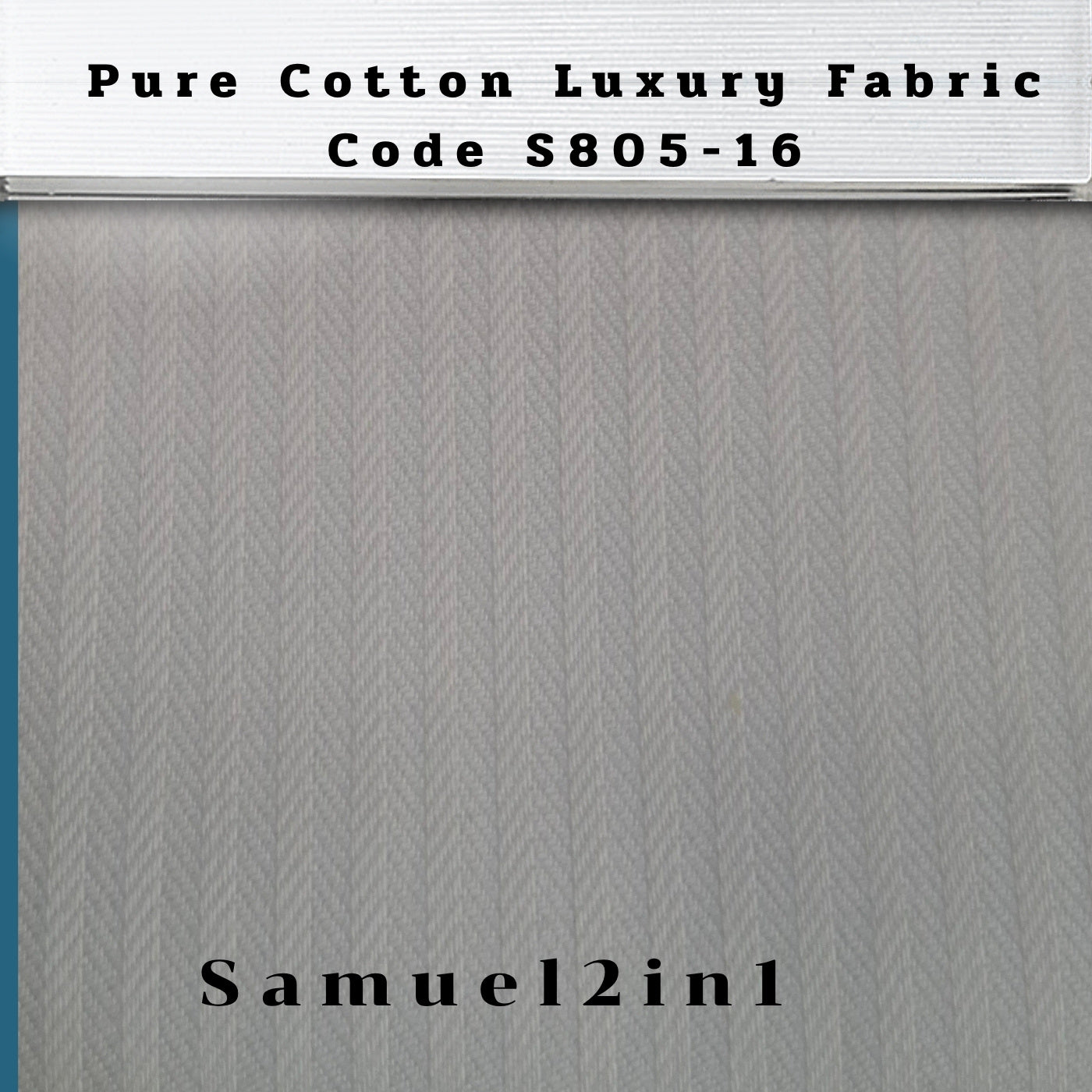 Pure Cotton Luxury Shirting Fabric – Code S805-16 (White)