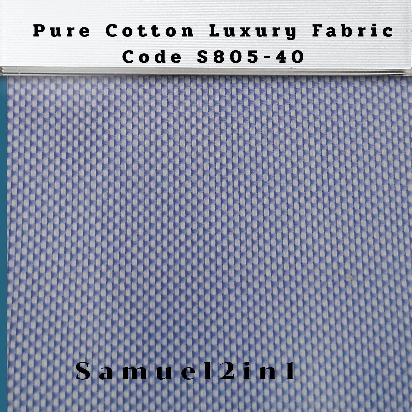 Pure Cotton Luxury Shirting Fabric – Code S805-40 (Blue)