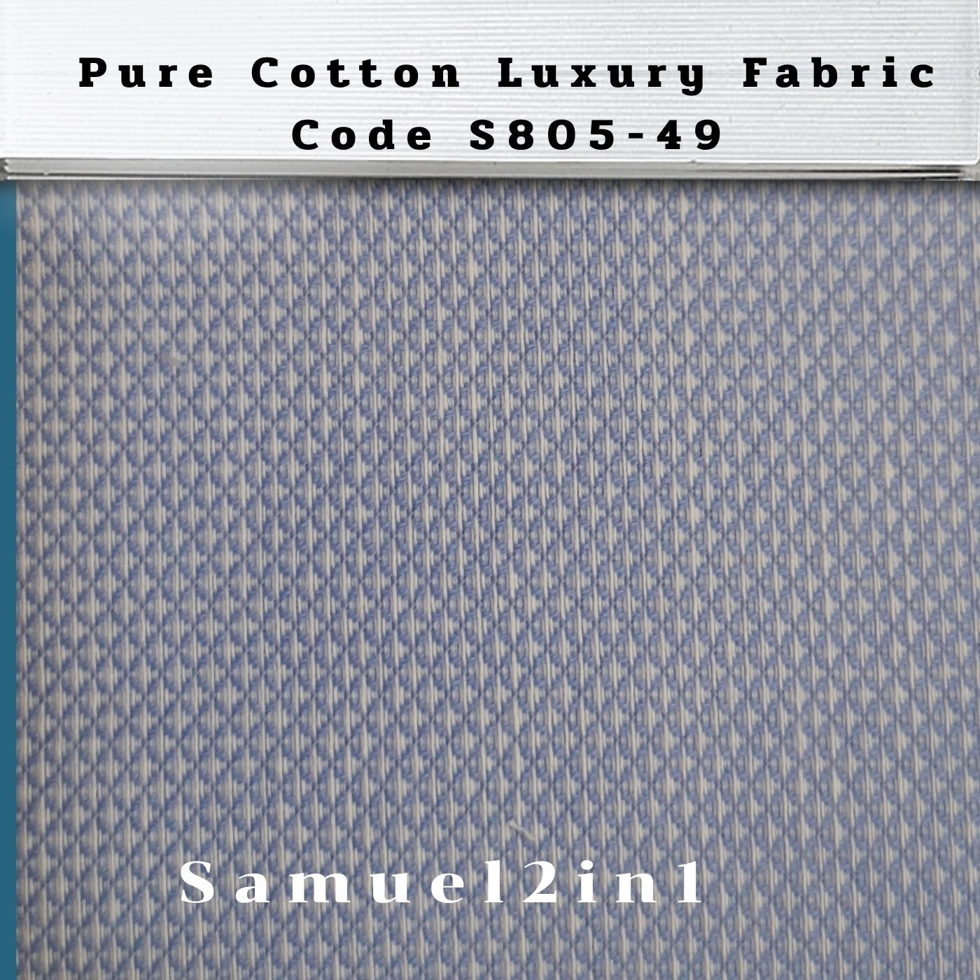 Pure Cotton Luxury Fabric – Code S805-49 (Blue)
