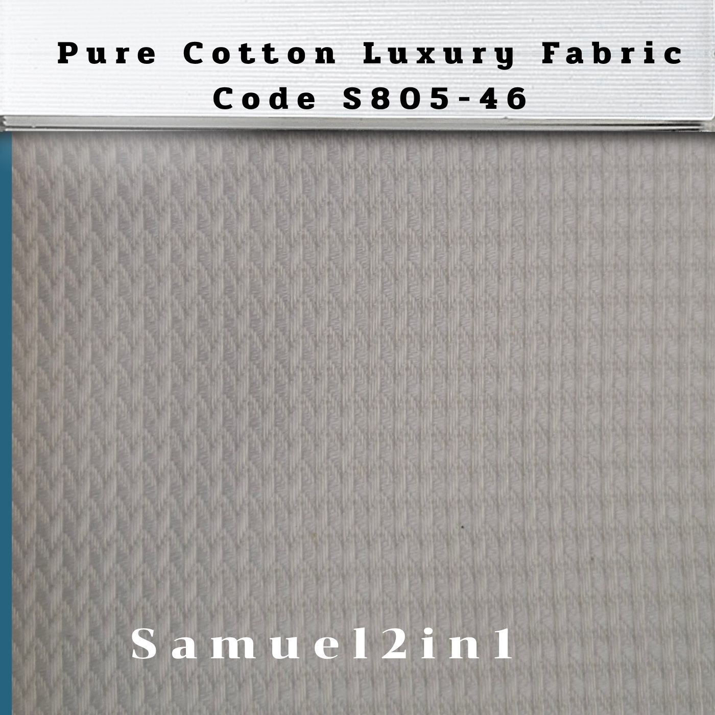 Pure Cotton Luxury Fabric – Code S805-46 (White)