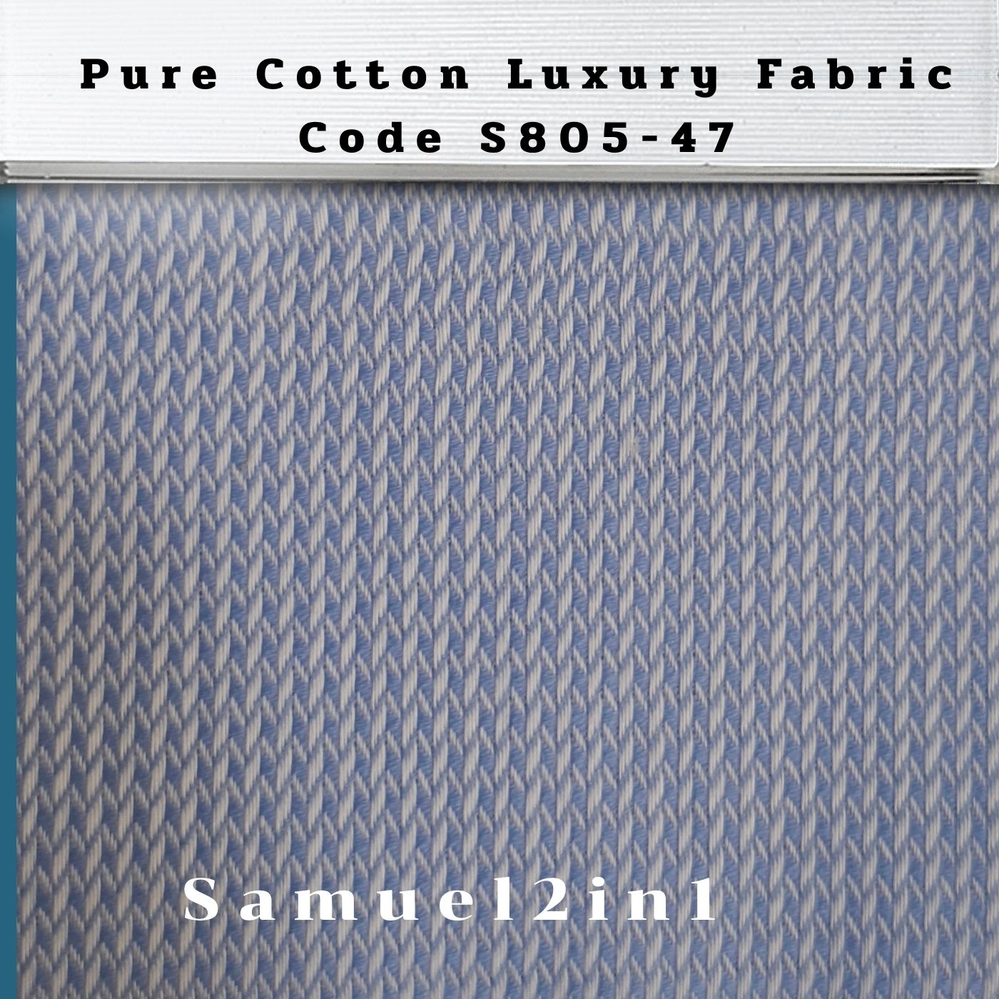Pure Cotton Luxury Fabric – Code S805-47 (Blue)