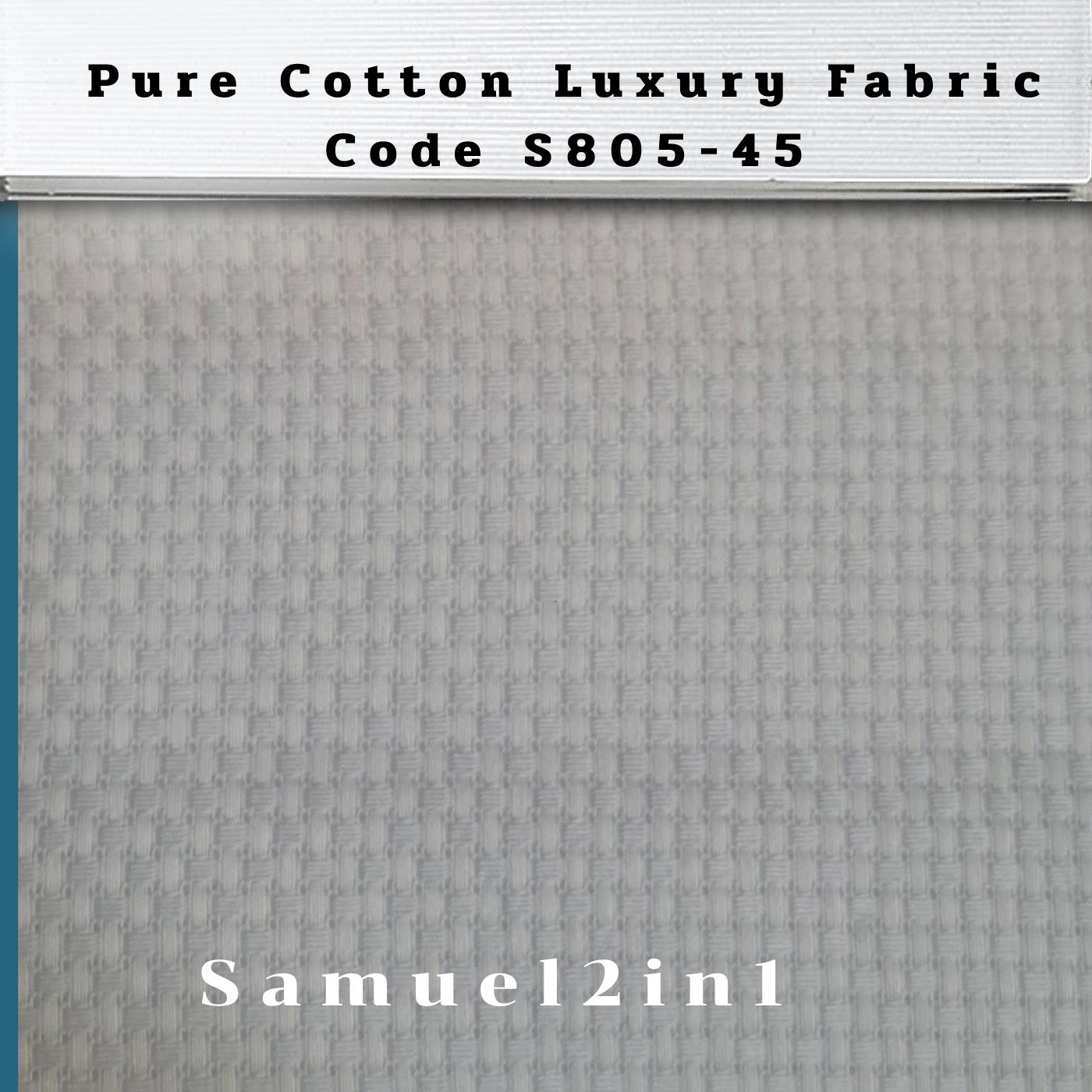 Pure Cotton Luxury Fabric – Code S805-45 (White)