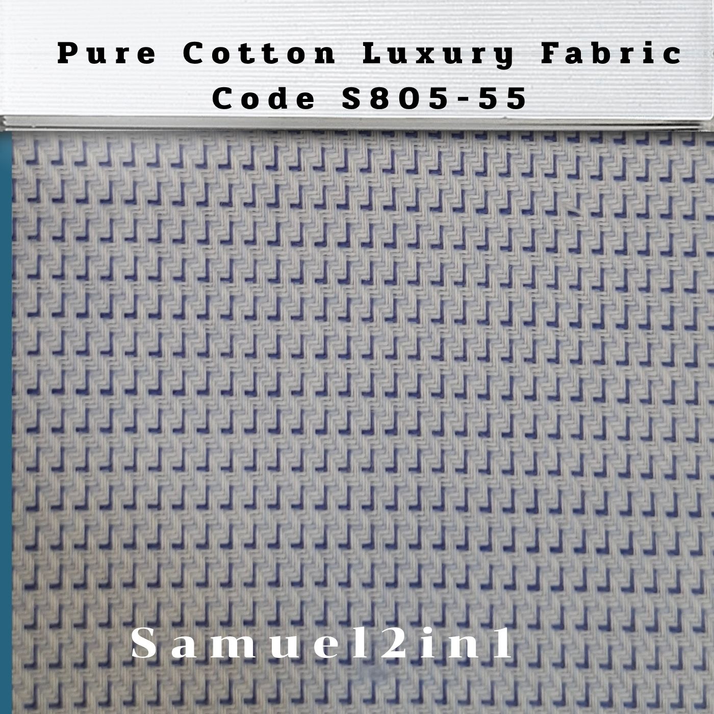 Pure Cotton Luxury Fabric – Code S805-55 (Blue)