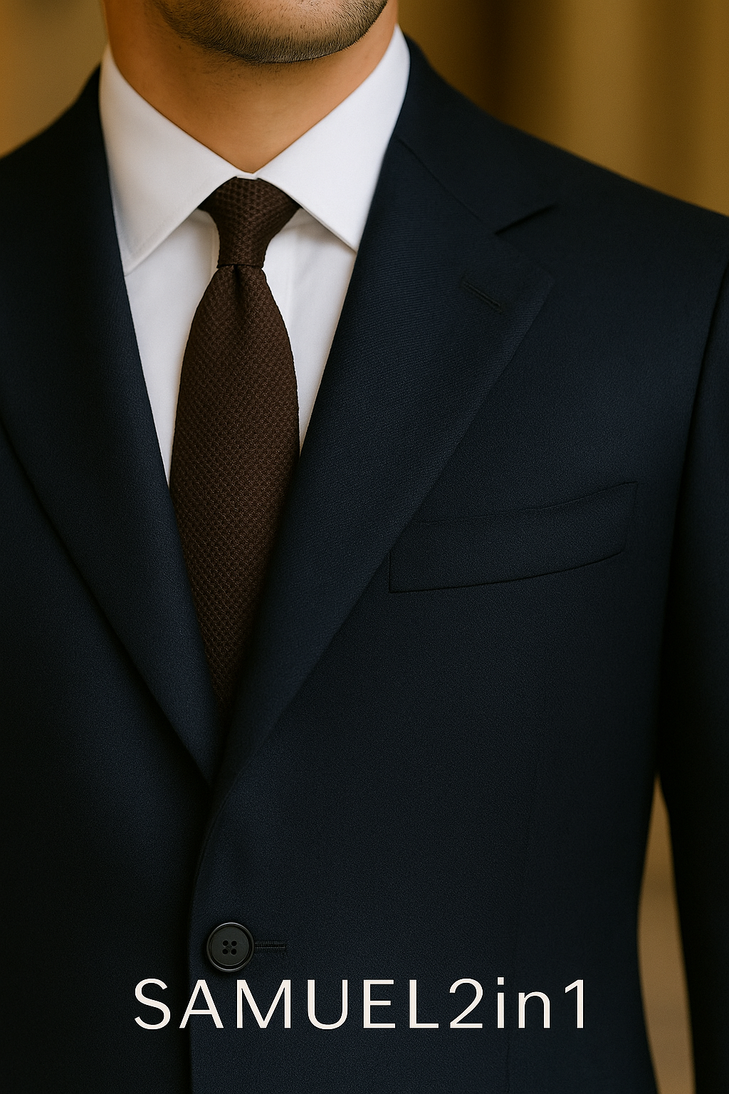 Men’s Navy Overcoat – Samuel2in1