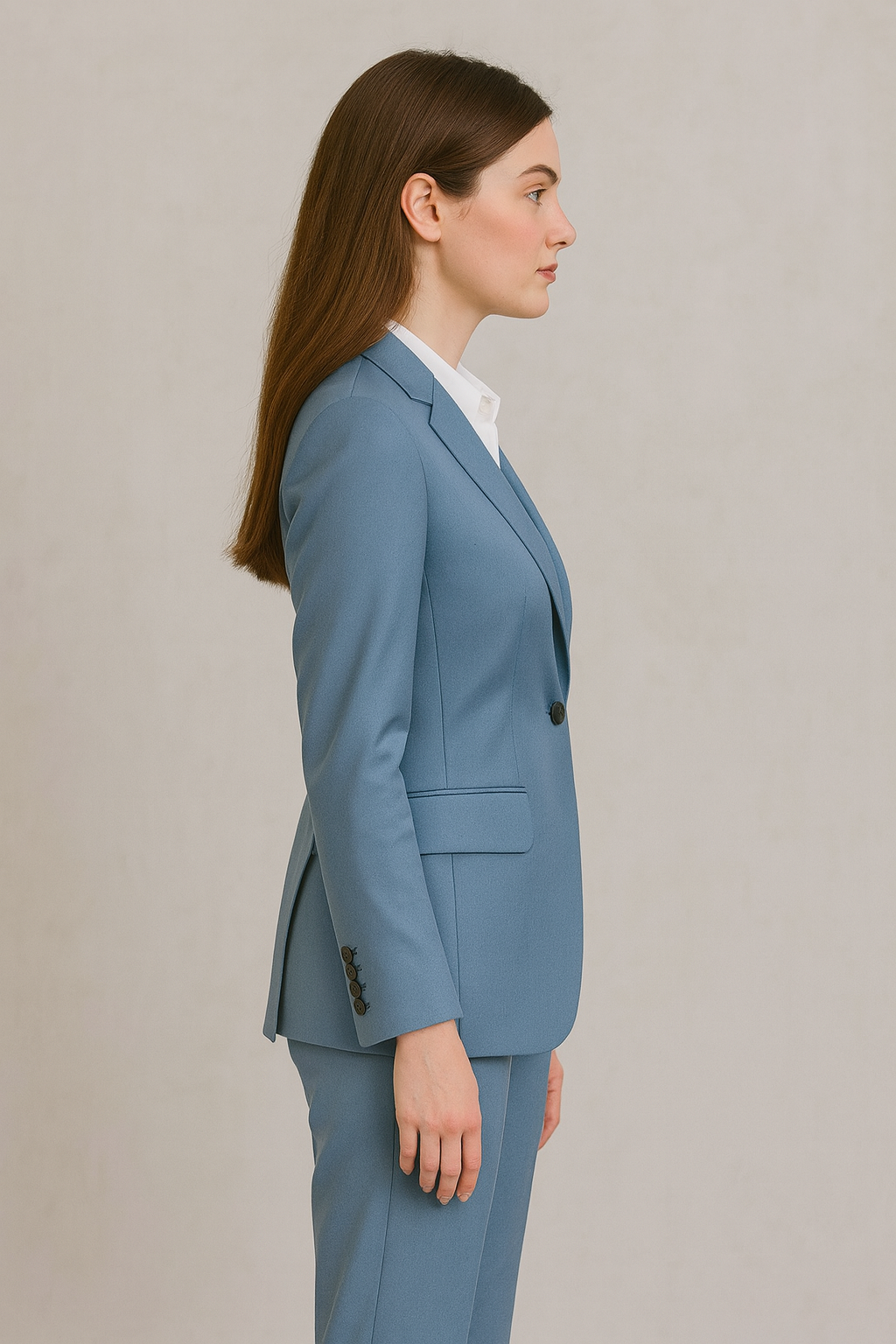 Made-to-Order Sky Blue Women’s Tailored Cashmere Suit | Samuel2in1
