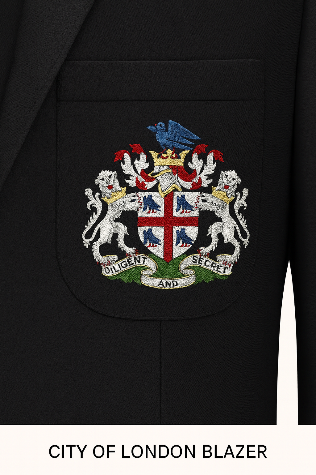 City of London Blazer with Embroidered Crest – Made to Order