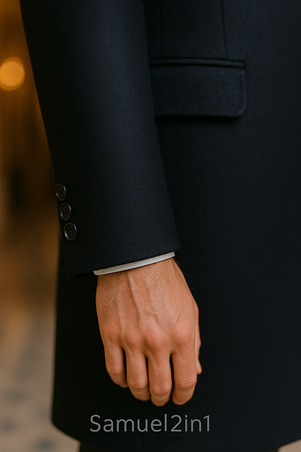 Men’s Navy Overcoat – Samuel2in1