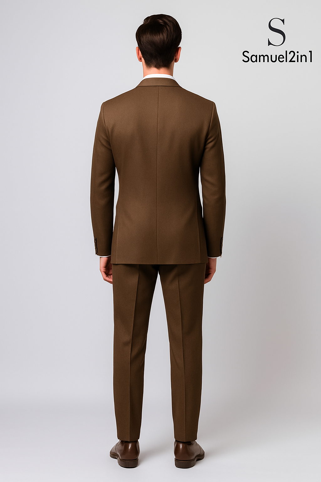 Samuel2in1 Brown Classic Mod Suit – Elegant Tailored Fit for Men