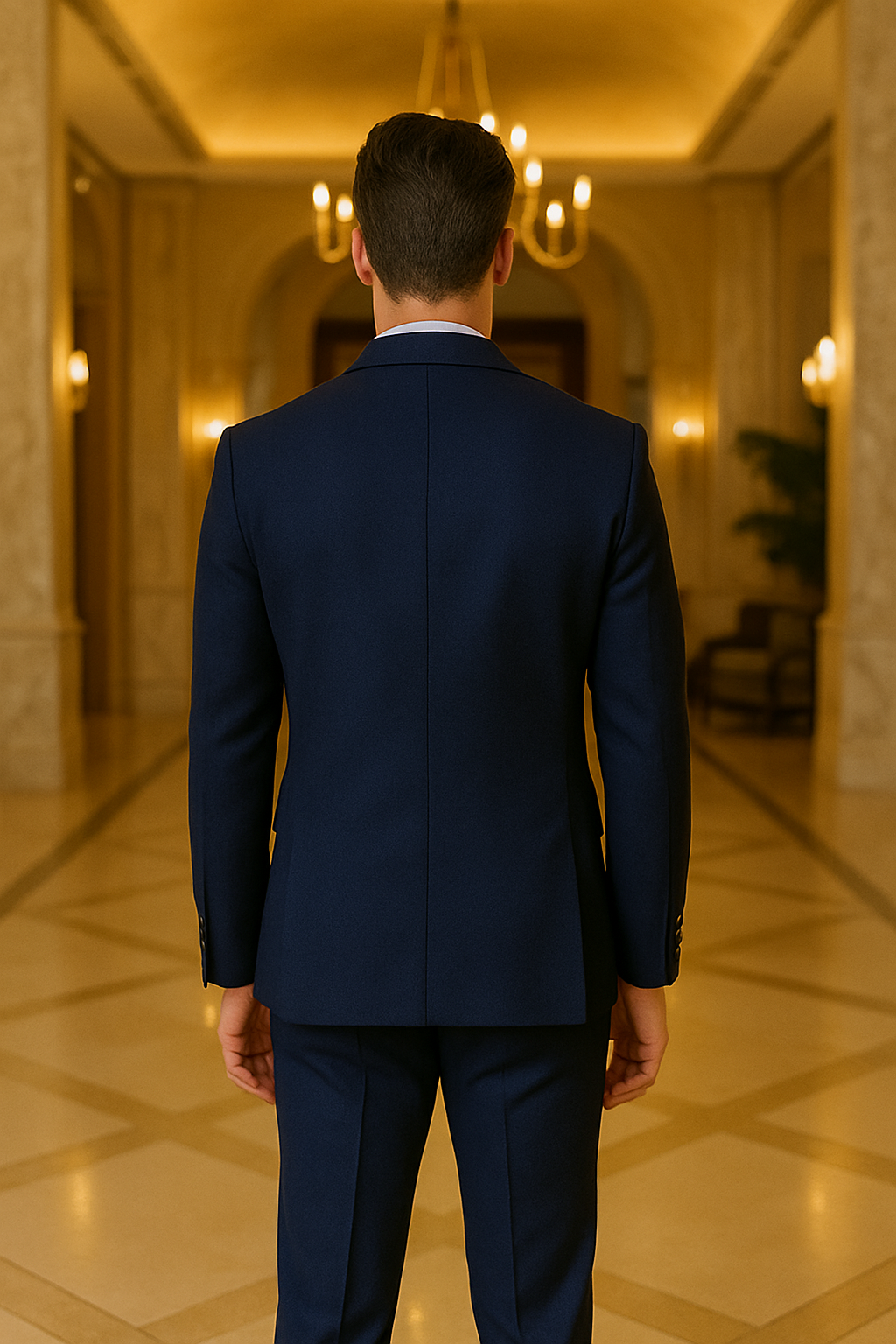 Samuel2in1 Classic Navy Blue Three-Piece Suit – Made to Order
