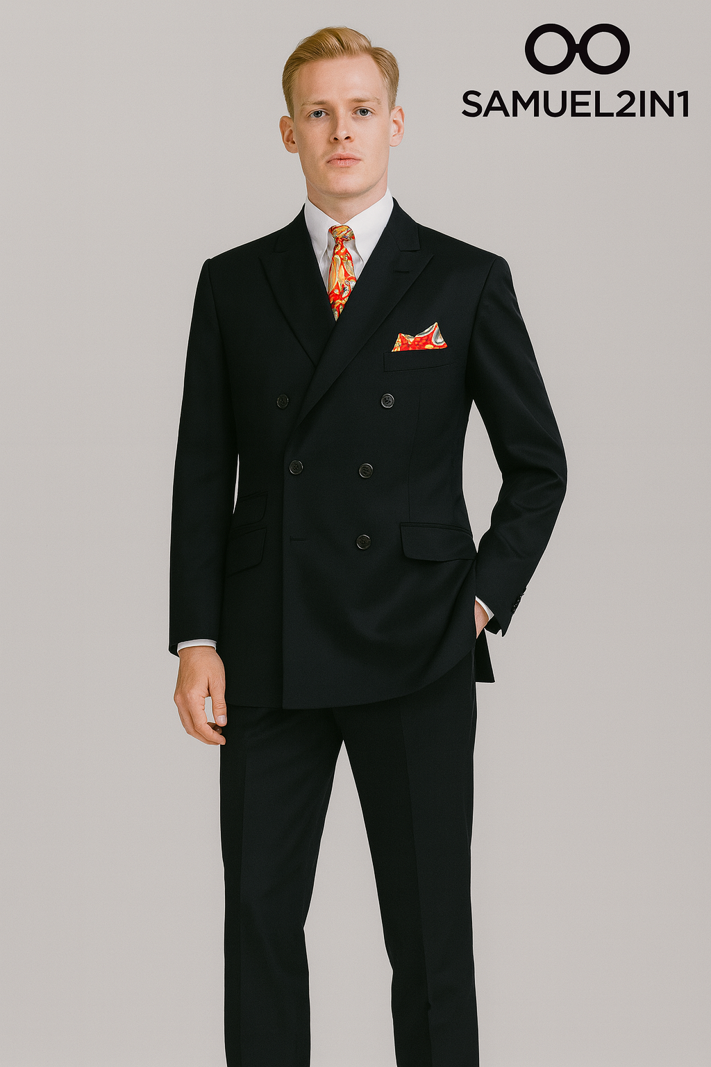 Men’s Modern Double-Breasted Suit | Samuel2in1 – Mod Suit Style