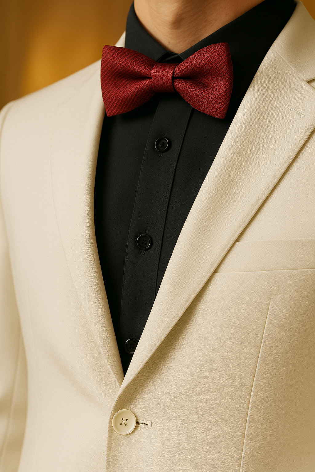 Samuel2in1 Elegant White Three-Piece Wedding Suit – Made to Order
