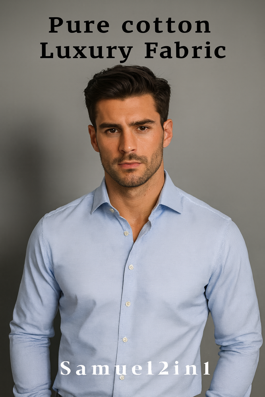 Pure Cotton Luxury Fabric – Code S805-44 (Blue)