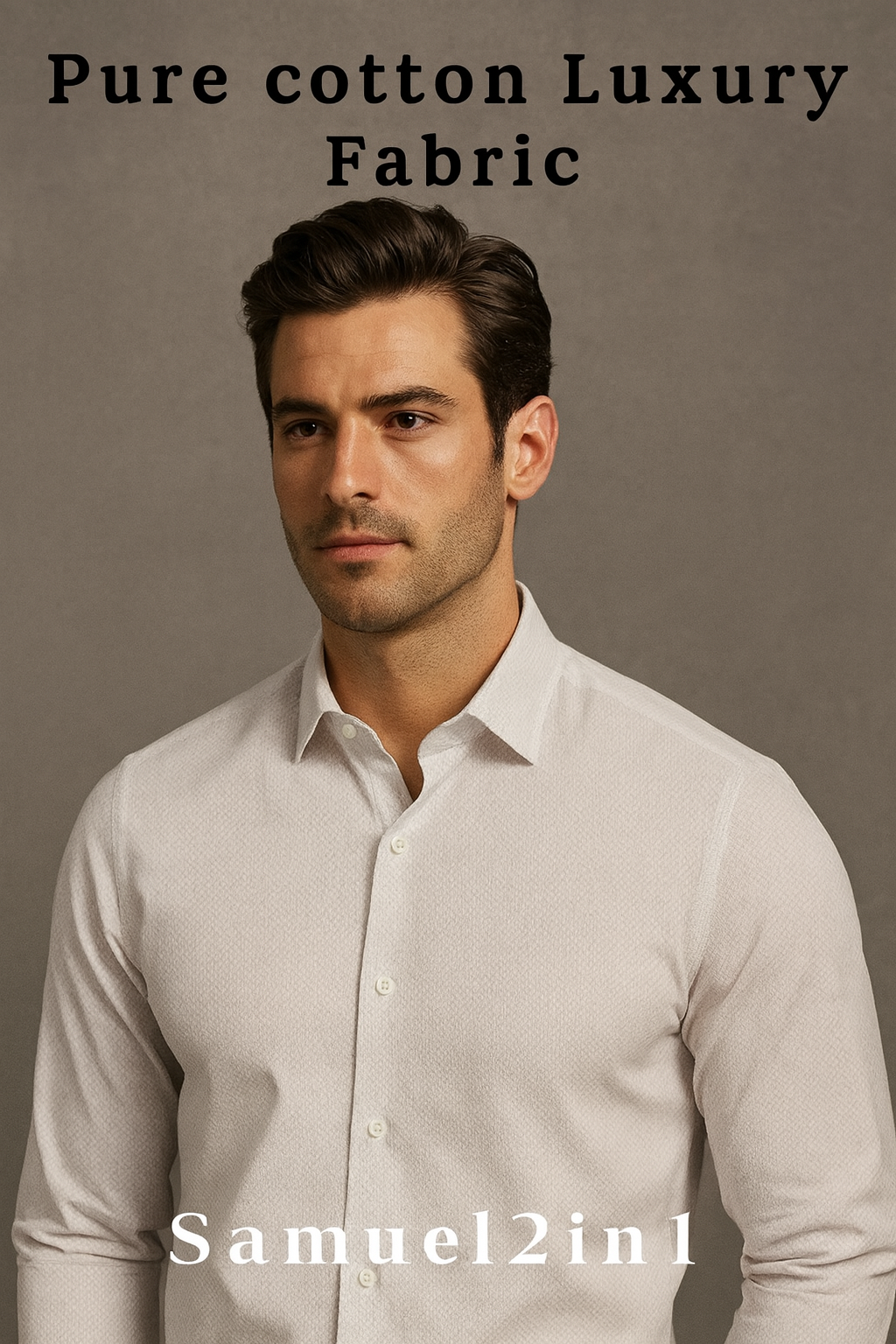 Pure Cotton Luxury Fabric – Code S805-45 (White)