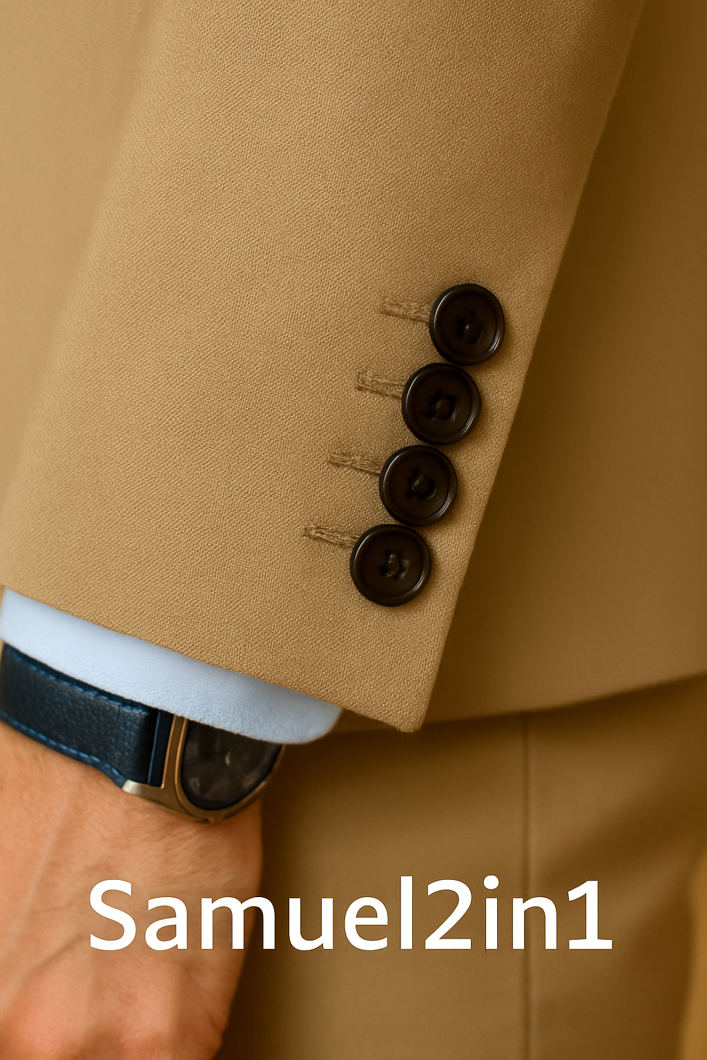 Samuel2in1 Classic Beige Two-Piece Business Suit – Made to Order