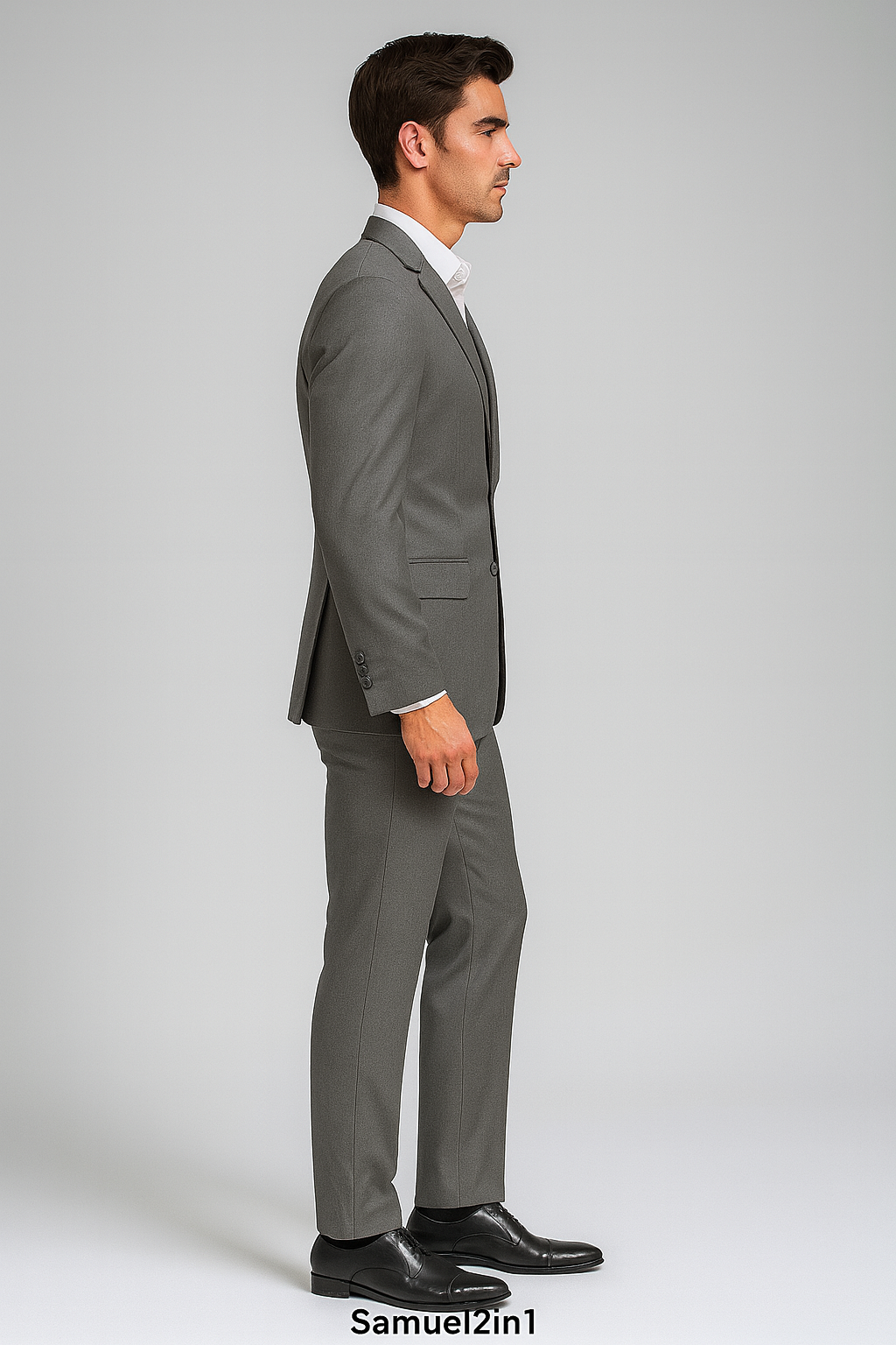 Men’s Grey Two-Piece Business Suit | Samuel2in1