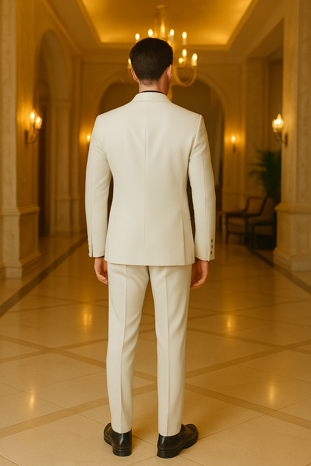 Samuel2in1 Elegant White Three-Piece Wedding Suit – Made to Order