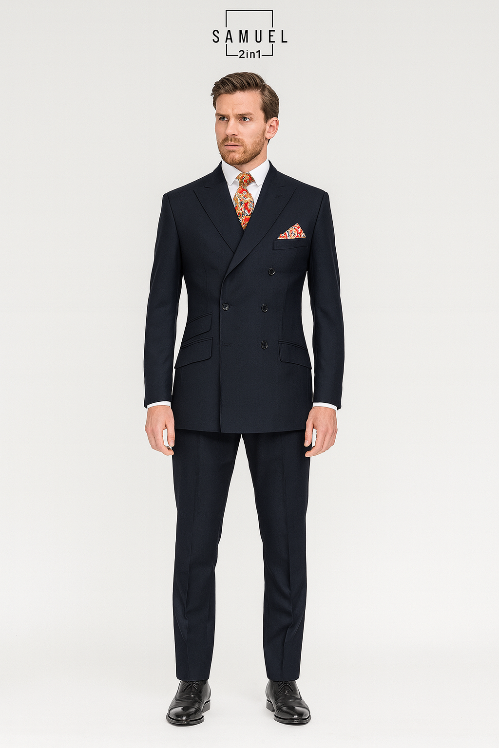 Men’s Modern Double-Breasted Suit | Samuel2in1 – Mod Suit Style