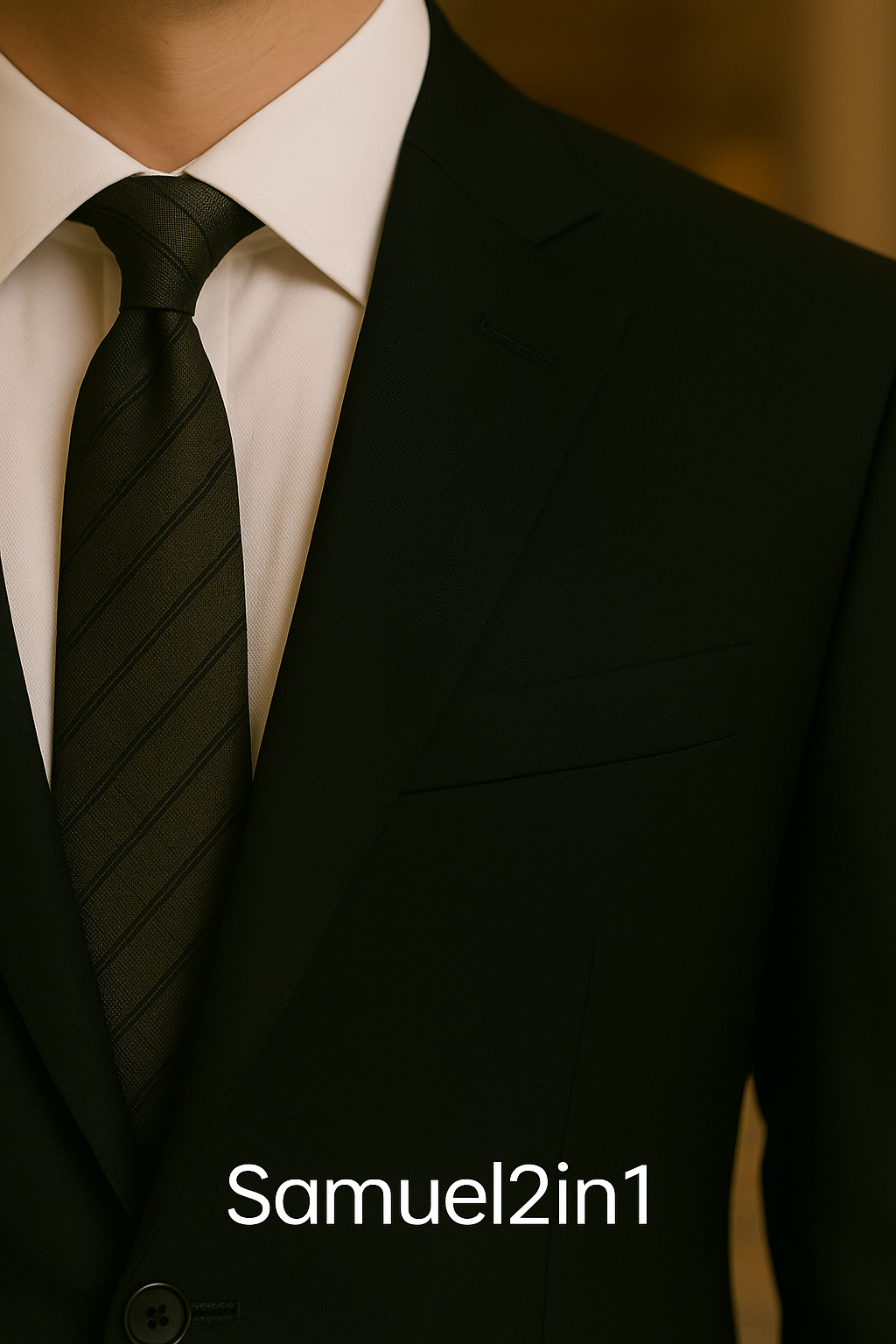 Samuel2in1 Classic Black Single-Breasted Suit – Made to Order Men’s Timeless Business & Formal Wear