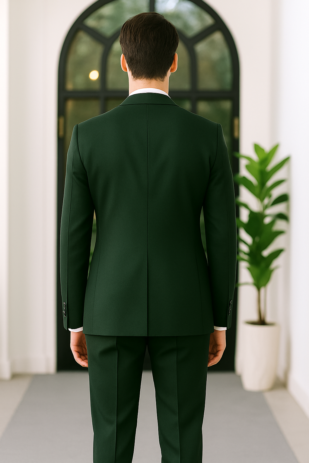 Samuel2in1 Made to Order – Deep Green Single-Breasted Suit with Notch Lapel