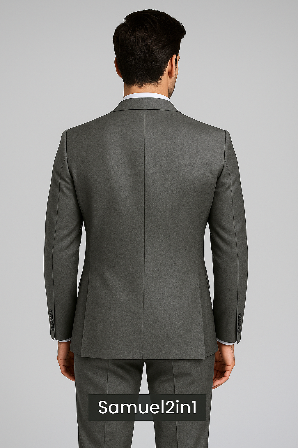 Men’s Grey Two-Piece Business Suit | Samuel2in1
