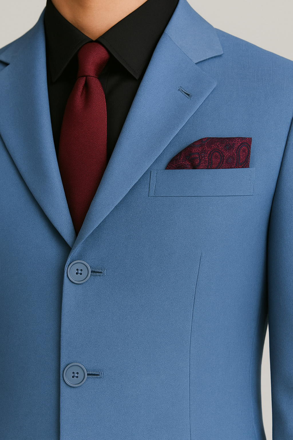 Samuel2in1 Blue Classic Mod Suit – Premium Tailored Elegance