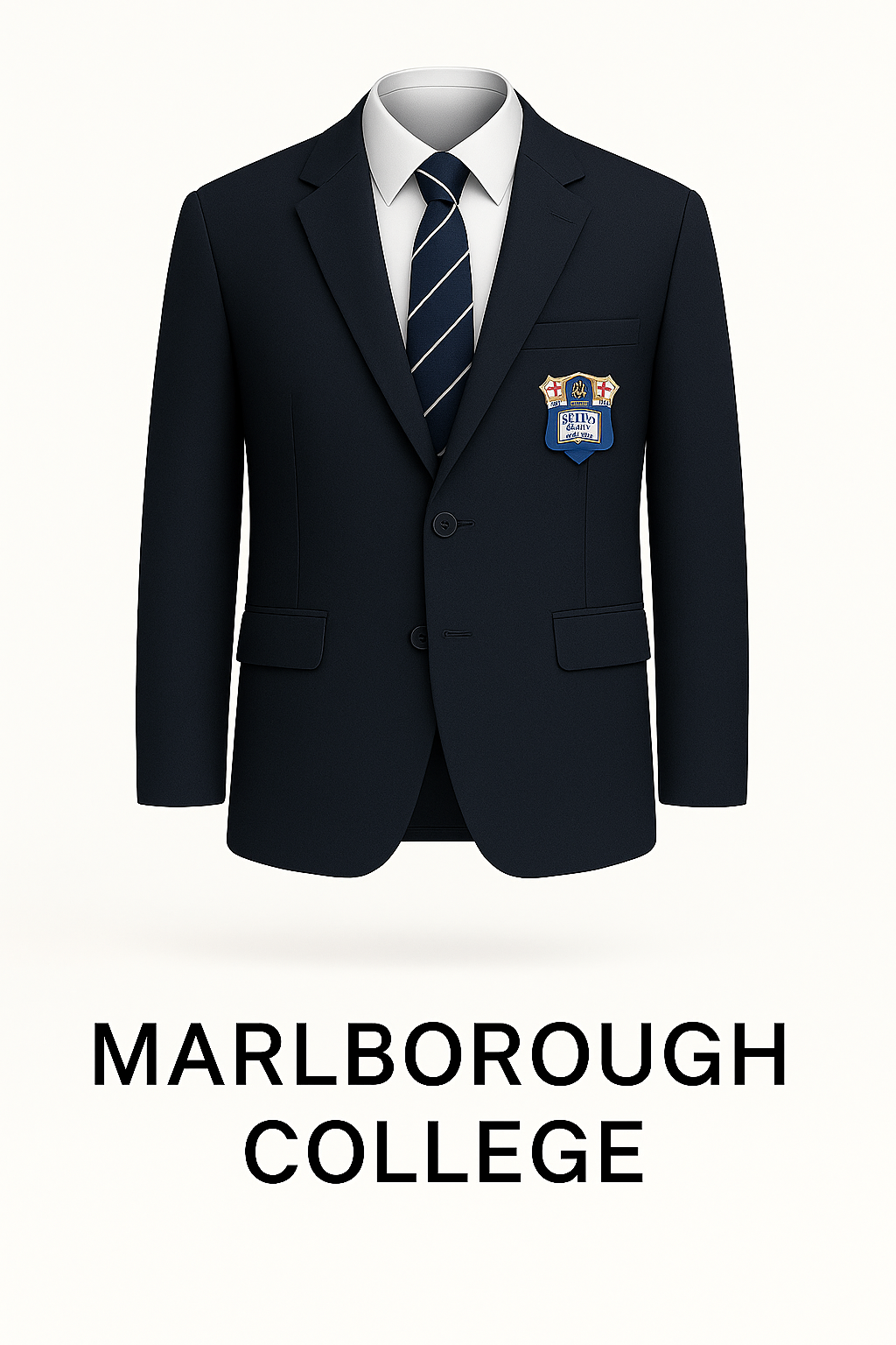 Marlborough College Blazer with Embroidered Crest – Made to Order