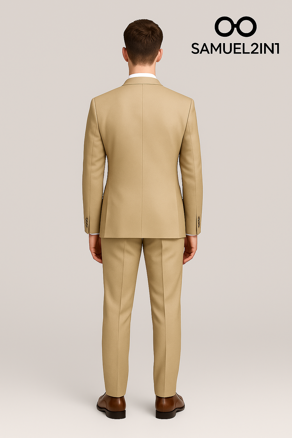 Samuel2in1 Beige Suit – Classic Modern Fit 3-Piece | Men’s Premium Suit