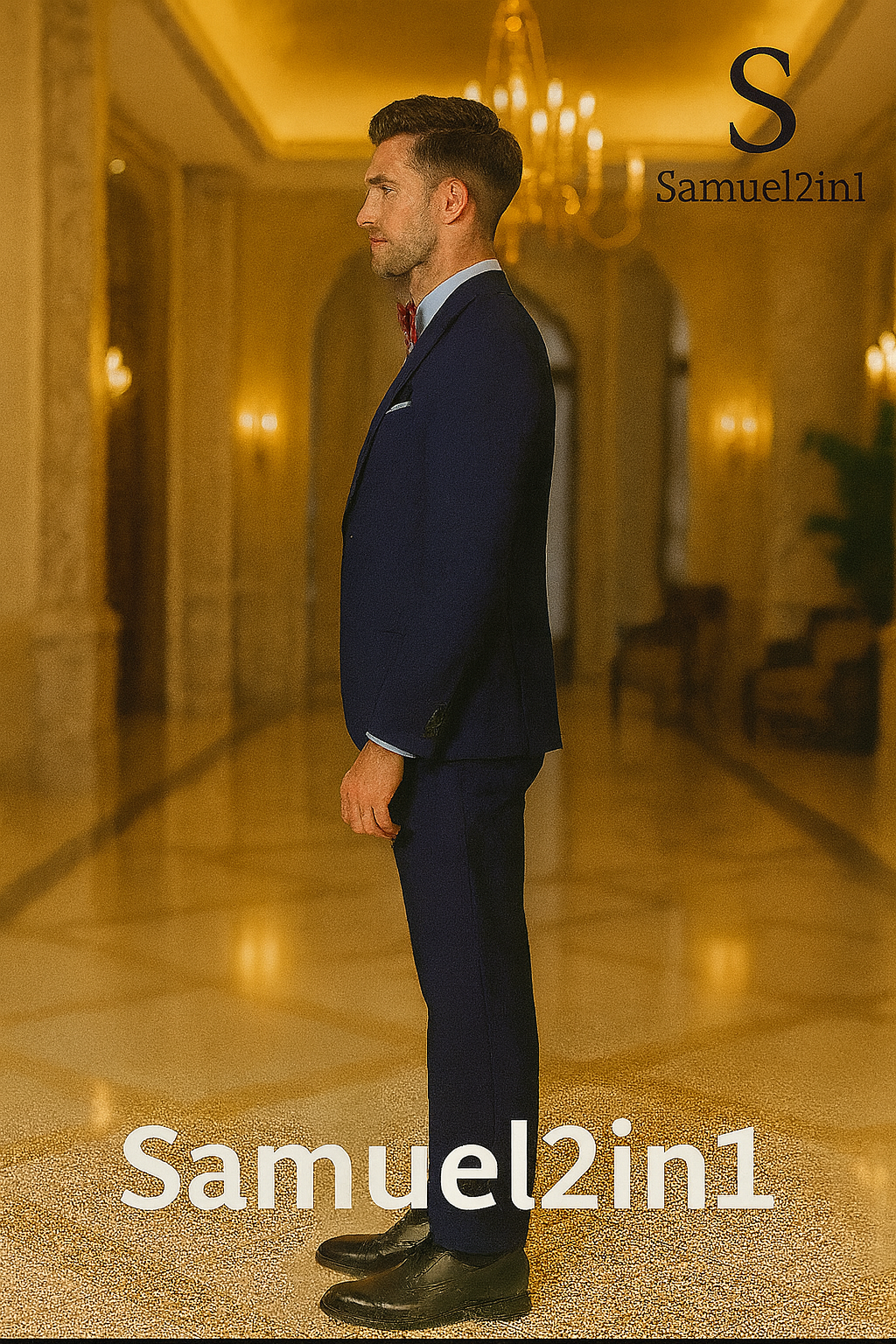 Samuel2in1 Classic Navy Blue Three-Piece Suit – Made to Order
