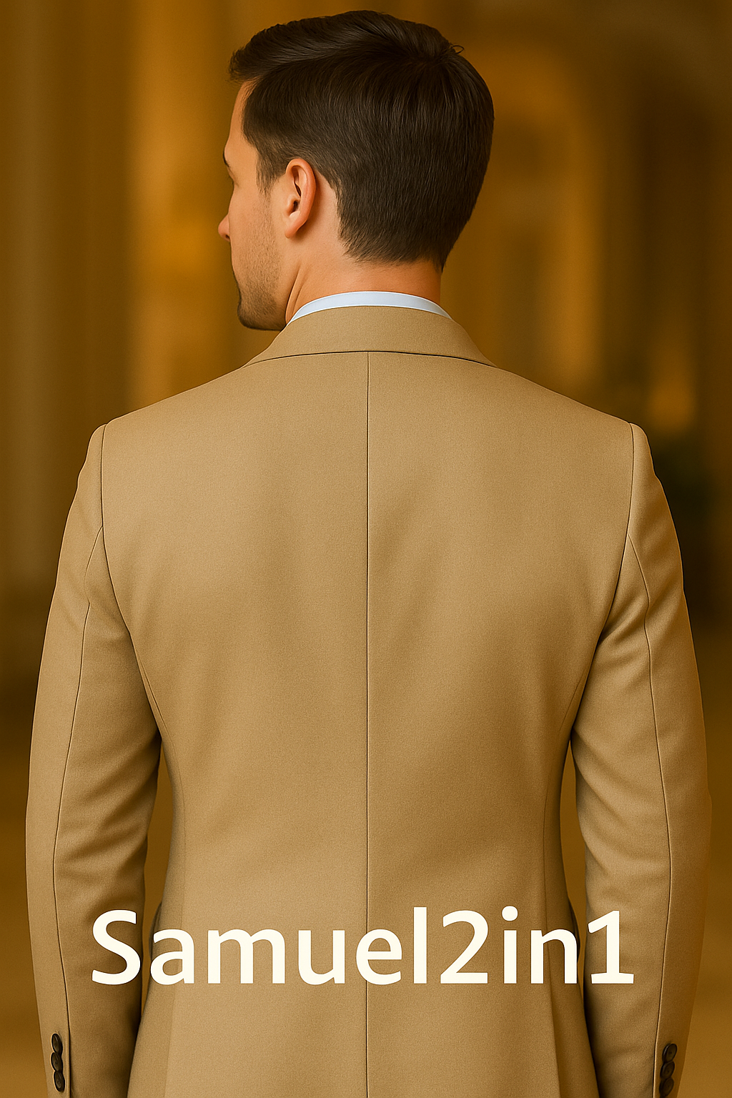Samuel2in1 Classic Beige Two-Piece Business Suit – Made to Order