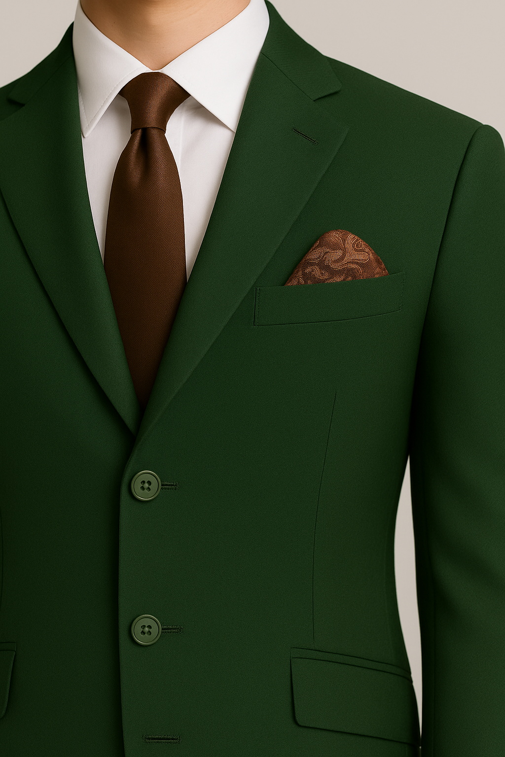 Samuel2in1 Green Suit – Classic Dark Green 3-Piece Suit for Men | Formal & Wedding Wear