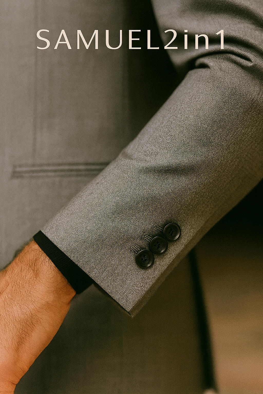 Samuel2in1 Men’s Grey Single-Breasted Suit – Modern Minimalist Elegance