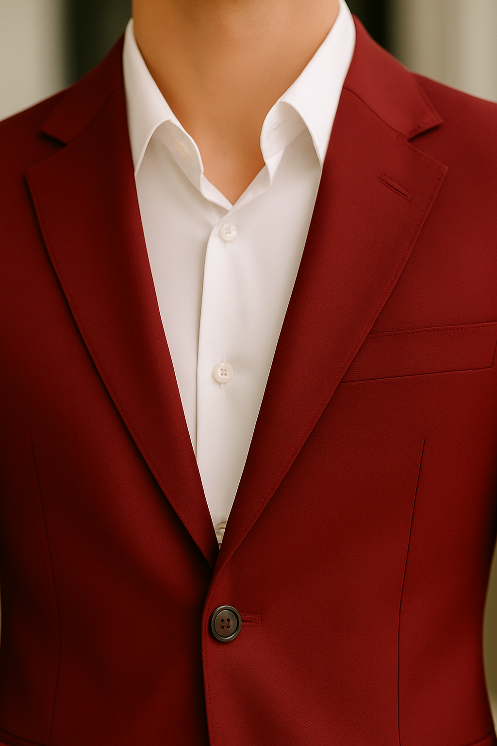 Samuel2in1 Made to Order – Red Wine 3-Piece Suit with Patch Pockets