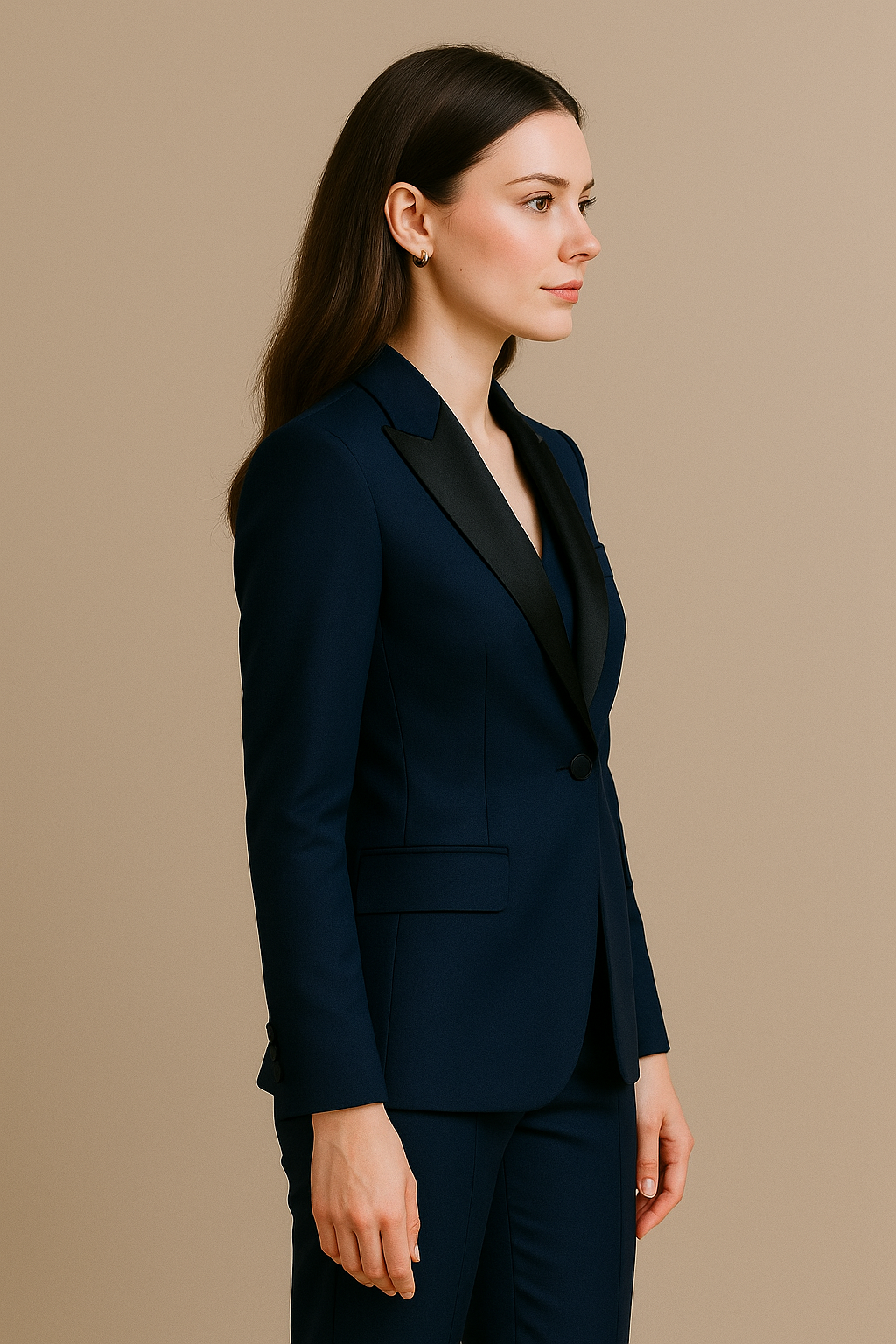 Navy Blue Women’s Tailored Suit | Elegant Formal Wear by Samuel2in1