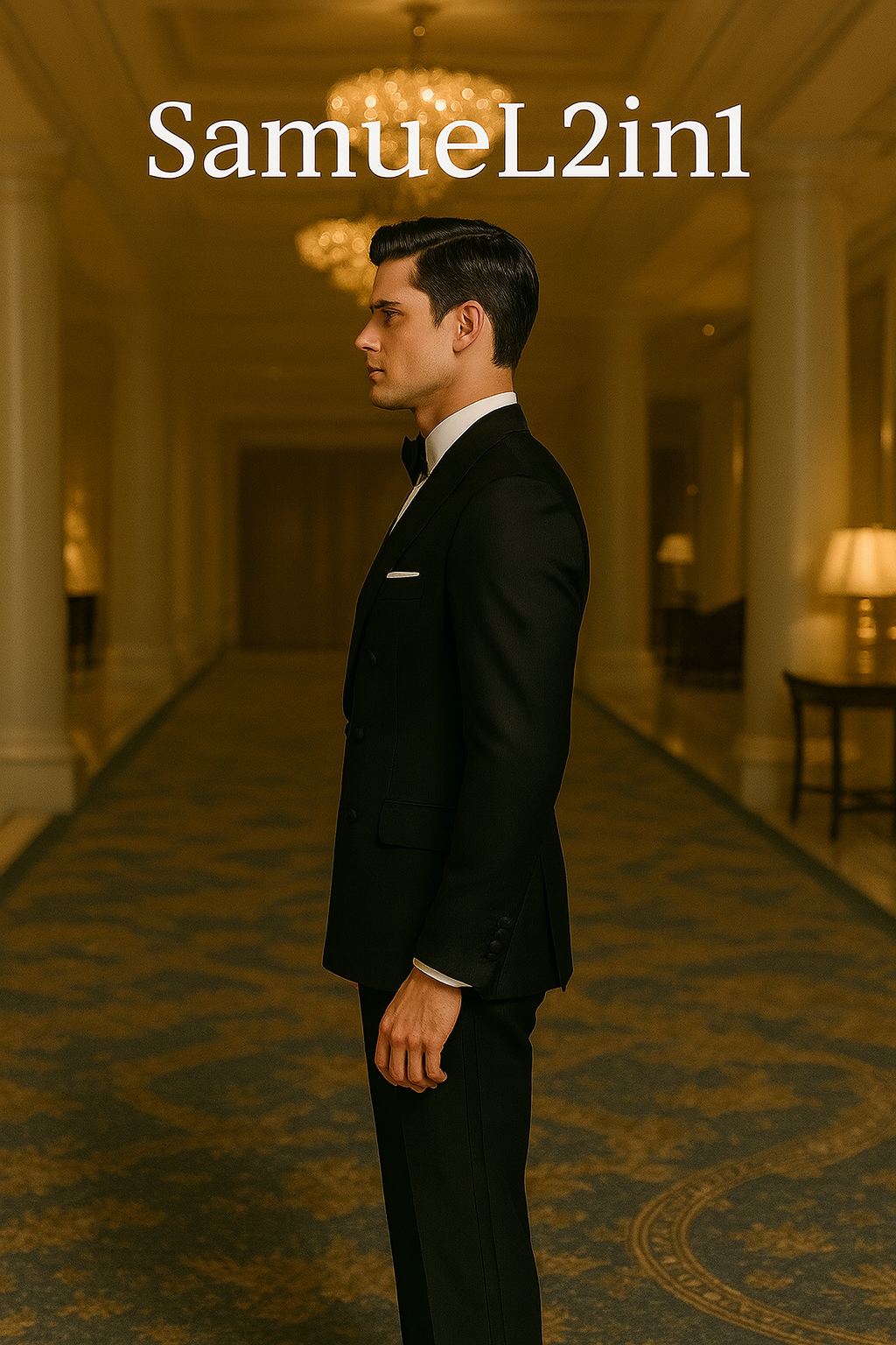 Samuel2in1 Black Double-Breasted Peak Lapel Tuxedo – Made to Order Men’s Luxury Black Tie Suit