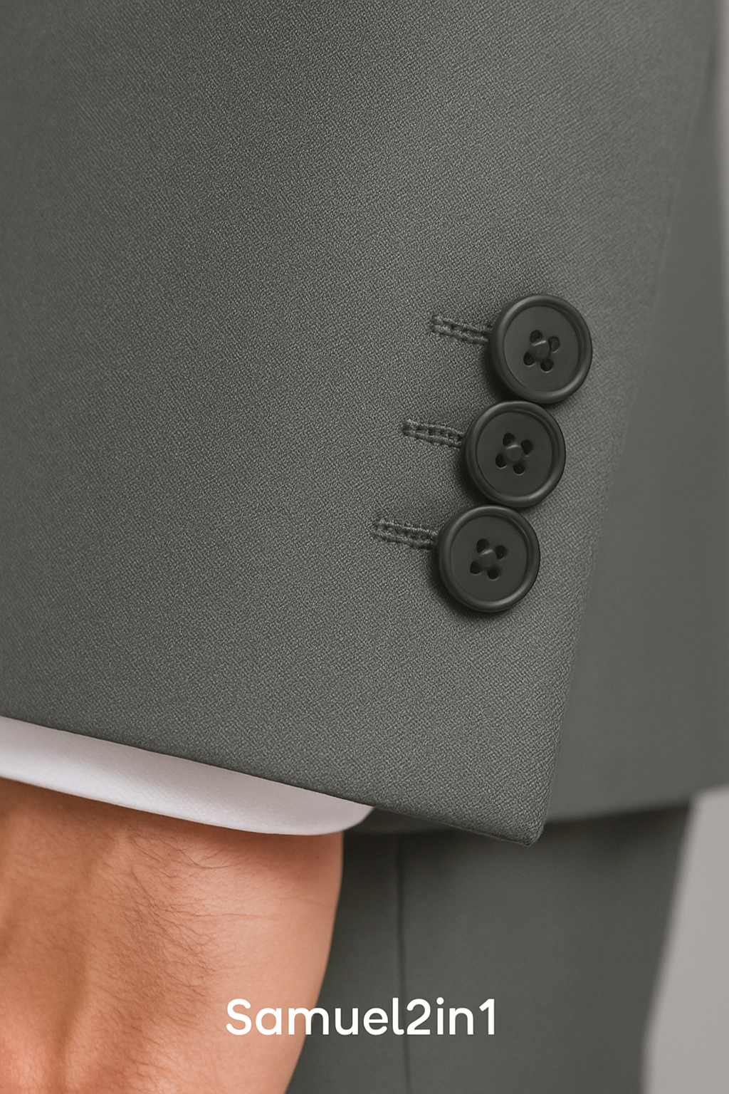 Men’s Grey Two-Piece Business Suit | Samuel2in1