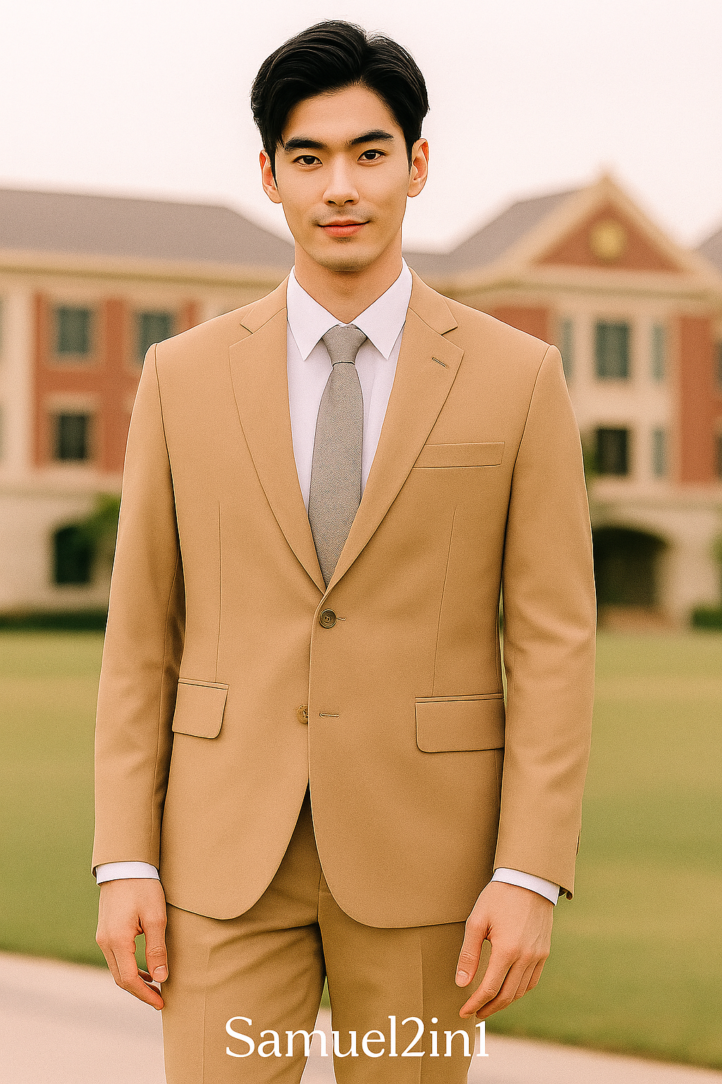 Samuel2in1 Light Camel Two-Piece Suit – Made to Order