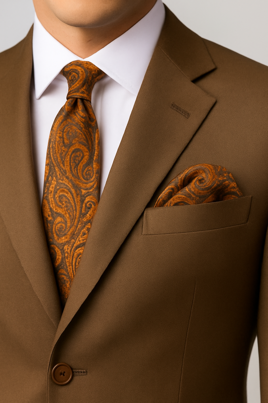 Samuel2in1 Brown Classic Mod Suit – Elegant Tailored Fit for Men