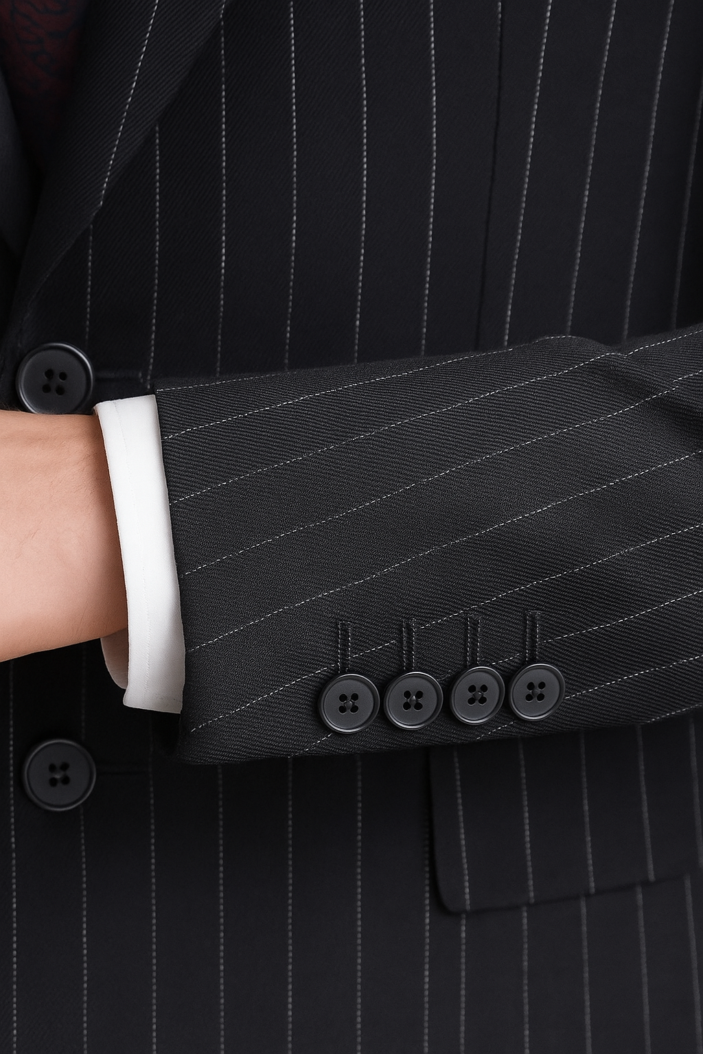 Men’s Pinstripe Mod Suit – Double Breasted Classic | Samuel2in1