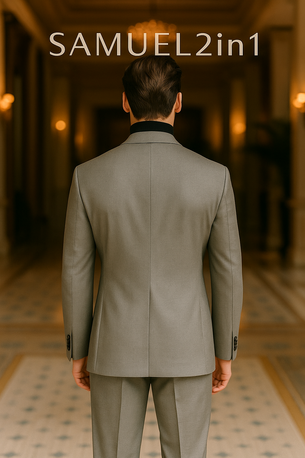 Samuel2in1 Men’s Grey Single-Breasted Suit – Modern Minimalist Elegance