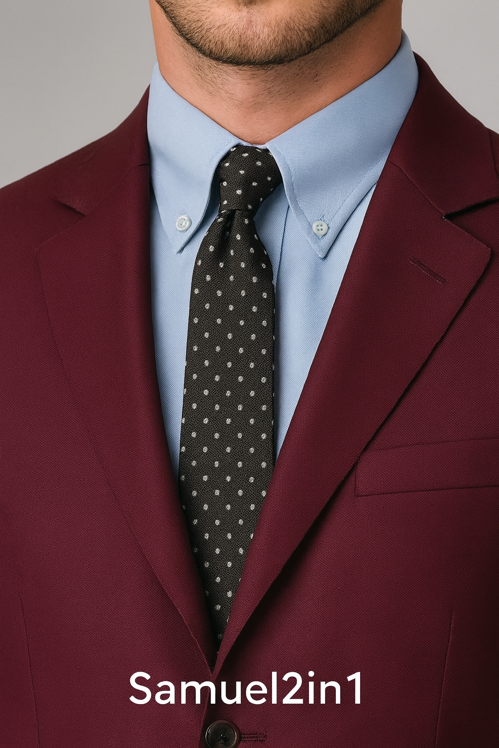 Made to Order Burgundy Mod Suit | Samuel2in1 Premium Tailoring