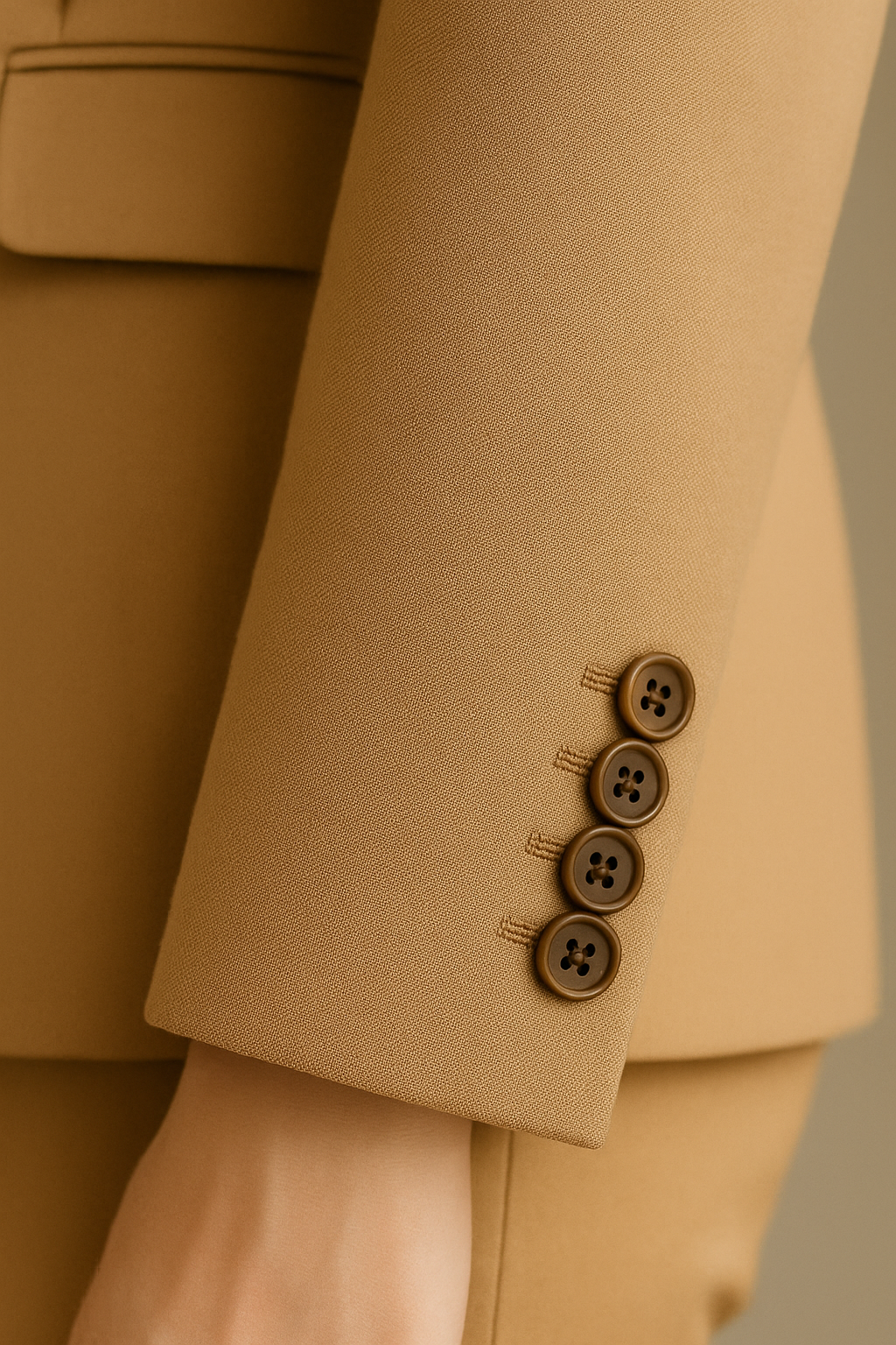 Beige Women’s Two-Piece Suit – Tailored Blazer & Trousers | Samuel2in1