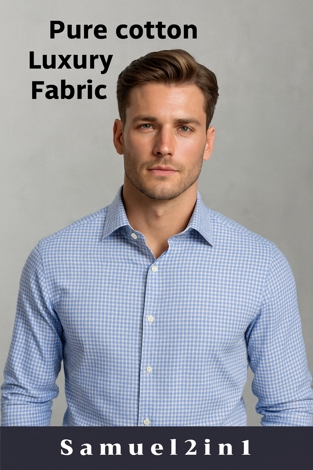 Pure Cotton Luxury Fabric - Code S805-56 (Blue)