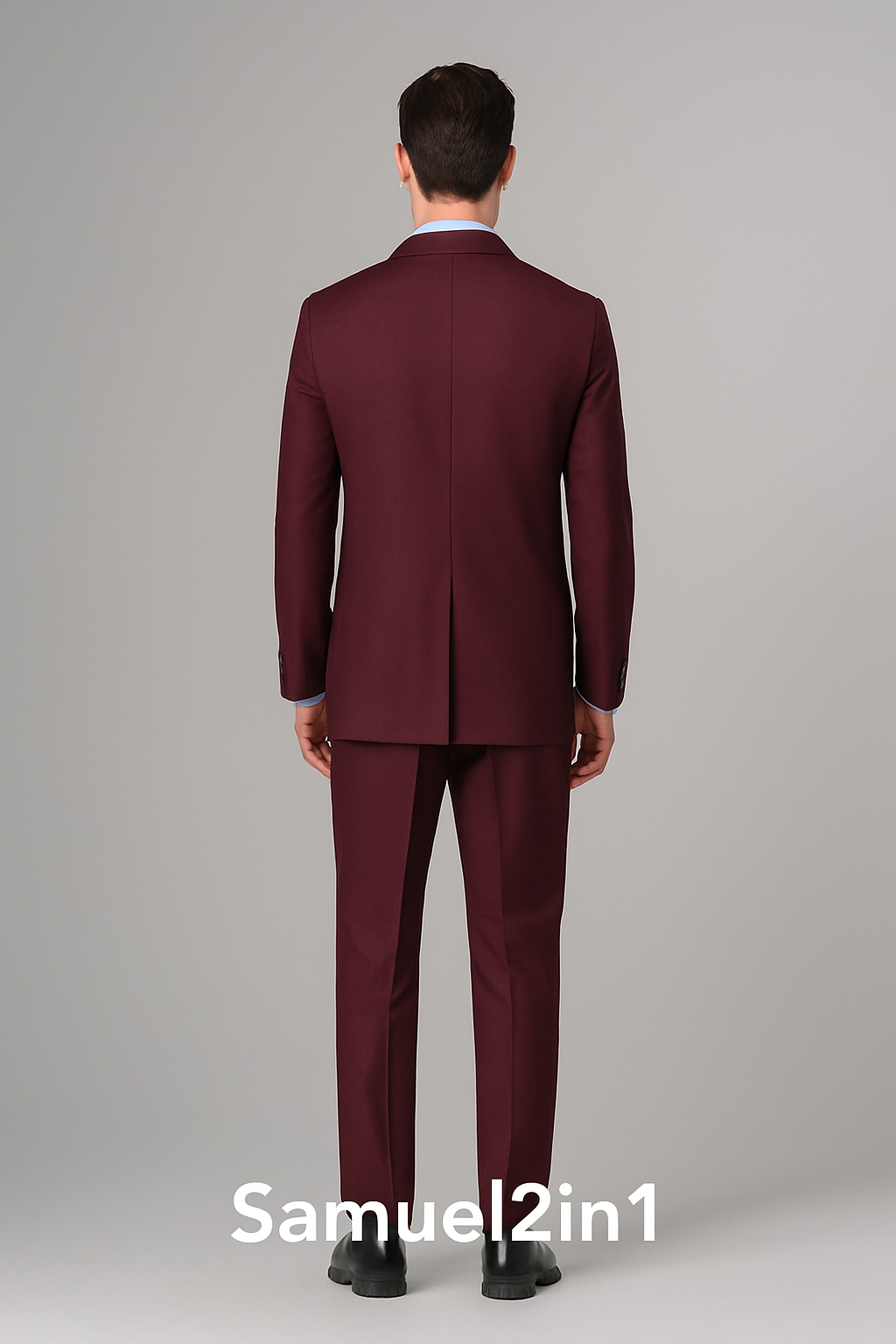 Made to Order Burgundy Mod Suit | Samuel2in1 Premium Tailoring