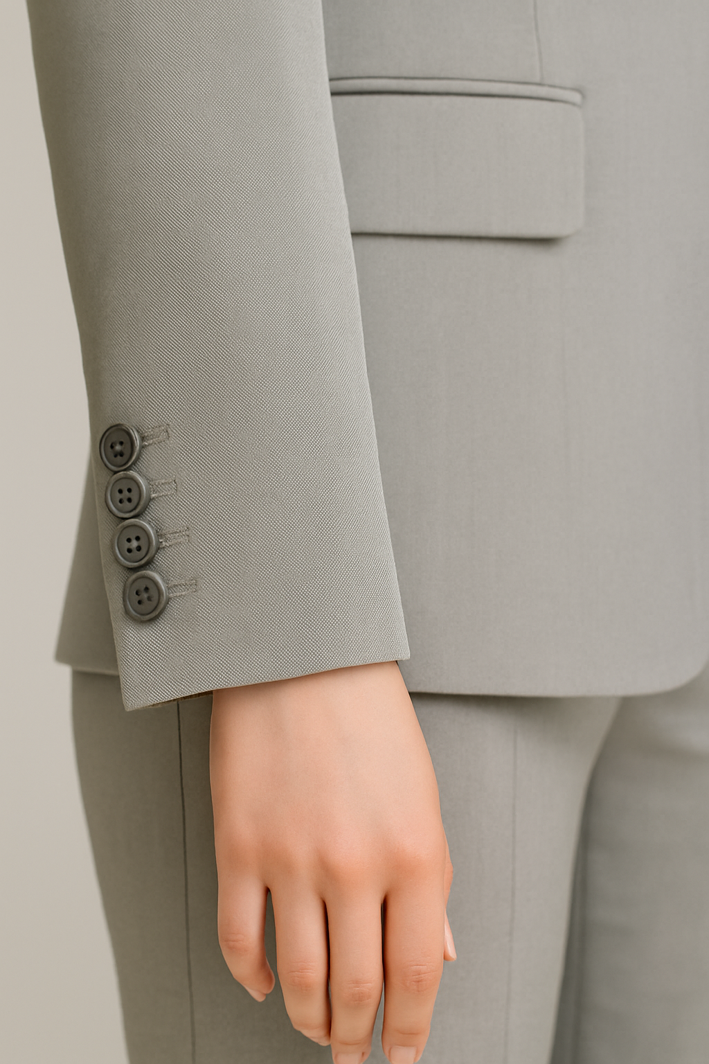 Made-to-Order Grey Women’s Tailored Cashmere Suit | Samuel2in1