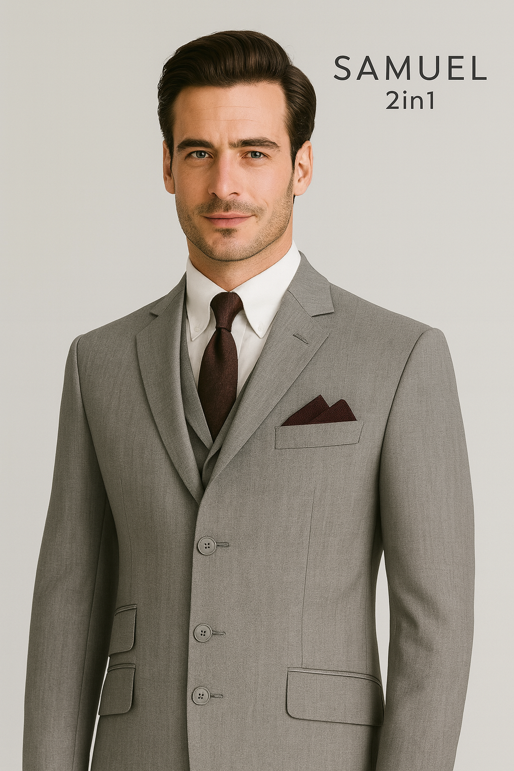 Men’s Grey Suit – Mod Suit | Samuel2in1